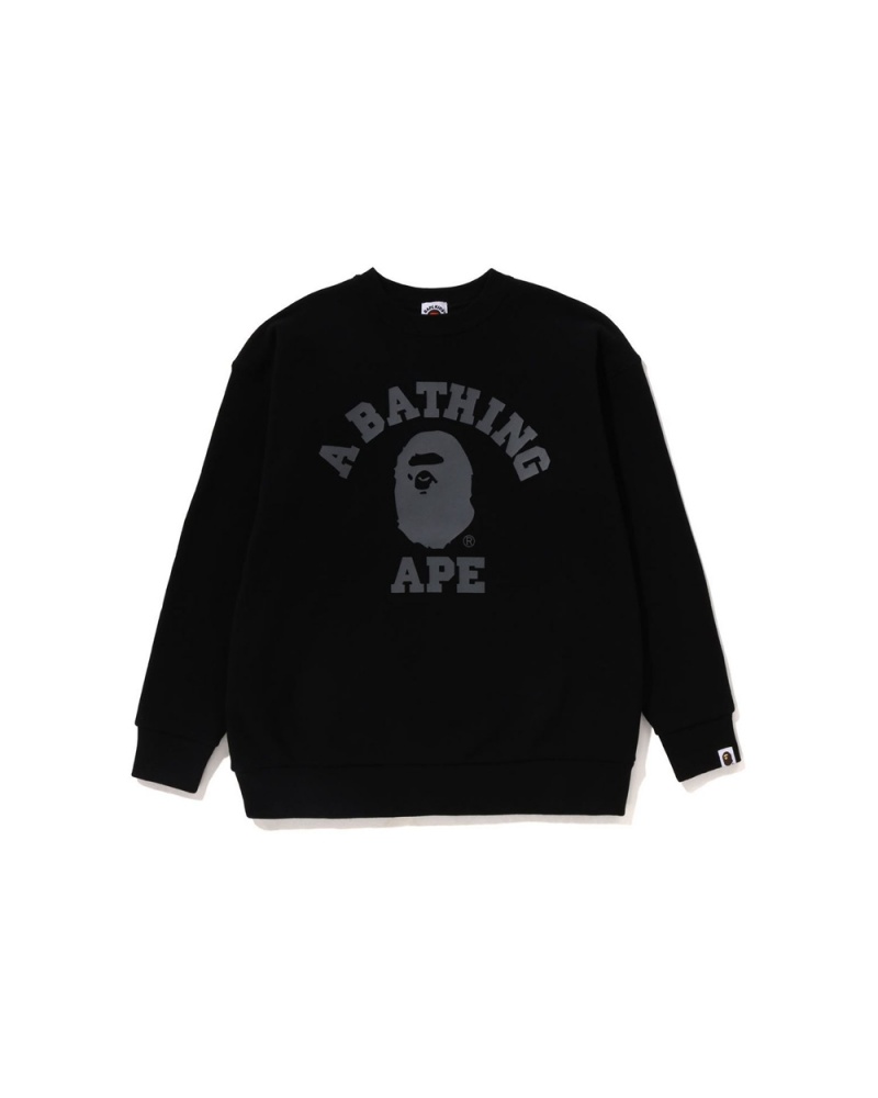 Hauts Bape College Crewneck Jr Noir Enfant | KJN-04880513